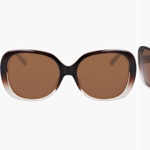 Women's Oversized Gradient Brown Sunglasses